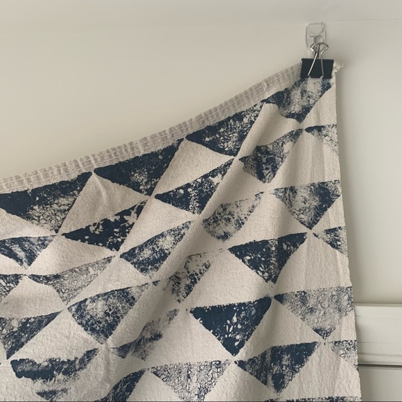 Handmade Blue Triangle Print Tapestry - Picture 4 of 5